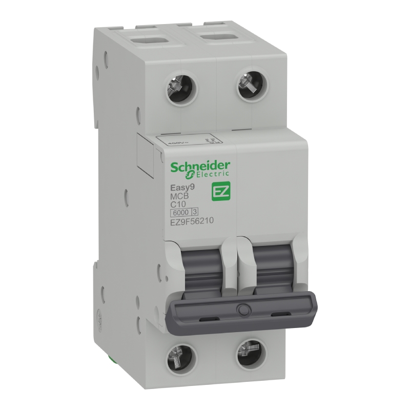 Interruptor termomagnético Easy9 2P 10A 10kA curva C EZ9F56210 - SCHNEIDER