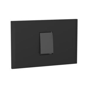 Interruptor unipolar simple 10AX- 250V negro c/ placa negro AH2100EANG
