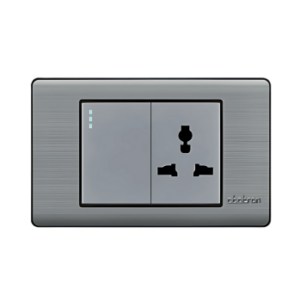 Tomacorriente + Interruptor Simple Empotrable +USB Abatron Platinum