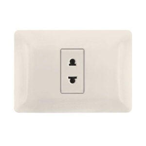 Tomacorriente Simple Empotrable Abatron Platinum